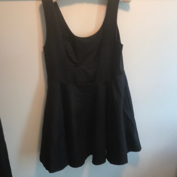 SALE New Free People Black Square Neck Fit flare Sz L - Picture 4 of 8